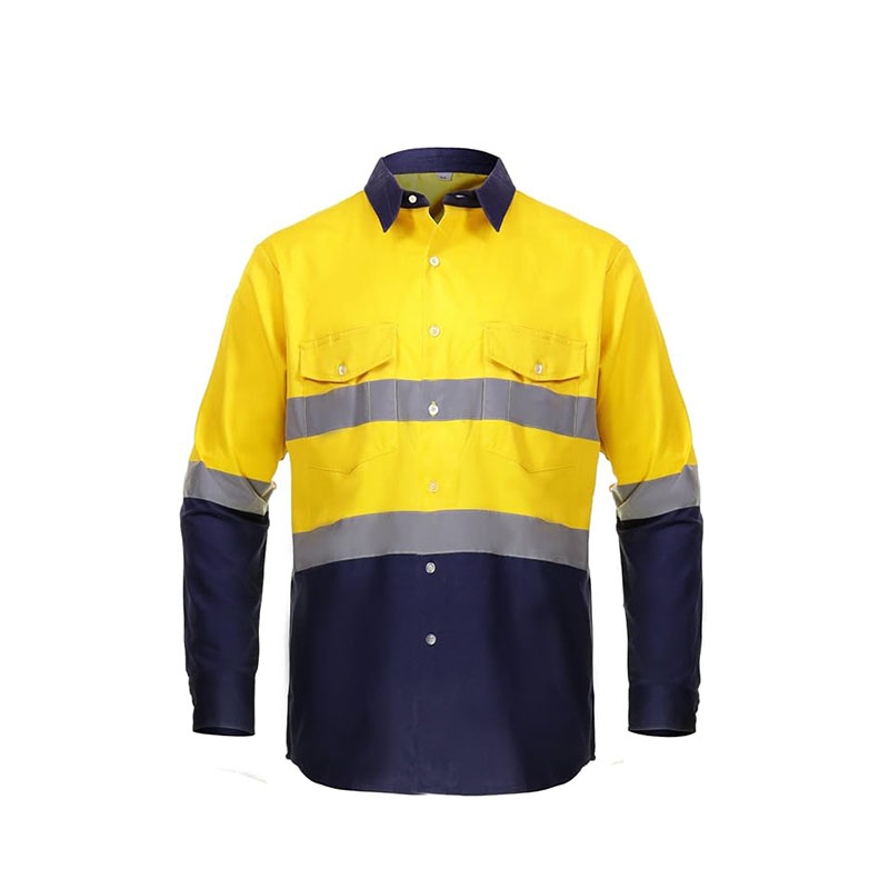 WT-007L High Visibility Hi Vis Reflective Safety Work Shirts - Lightweight Poly/Cotton Blend